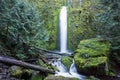 Gorton Creek Falls, Columbia River Gorge, Oregon. Secluded 150 foot tall waterfall, stunning natural waterfall