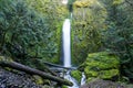 Gorton Creek Falls, Columbia River Gorge, Oregon. Secluded 150 foot tall waterfall, stunning natural waterfall