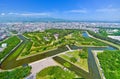 Goryokaku Park in Hakodate, Hokkaido, Japan.