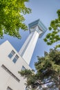 The Goryokaku tower observatory in Hakodate city, Japan.