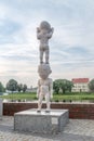 Looking across the river Polish: Patrzacy na drugi brzeg sculpture made Sylwester Ambroziak