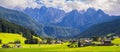 Gosau Panoramic Shot, Dachstein Mountains, Alps, upper Austria Royalty Free Stock Photo