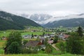 Gosau village in the dell, Austria Royalty Free Stock Photo