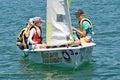 Gosford, Australia - January 1, 2014: Children sailing. Editoria Royalty Free Stock Photo