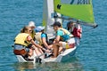 Gosford, Australia - January 1, 2014: Children sailing. Editoria Royalty Free Stock Photo