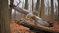 Goshawk\'s Ambush in a Deciduous Forest