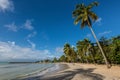 Paradise tropical beach - the Gosier in Guadeloupe Royalty Free Stock Photo