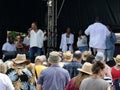 The Gospel Brunch Choir on The Live Fire Stage at The Black Deer Festival, Kent, UK, june 18, 2023.