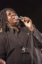 Gospel singer in concert Royalty Free Stock Photo