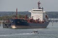 Oil tanker vessel alongside in Gosport, Portsmouth Harbour. UK. Royalty Free Stock Photo