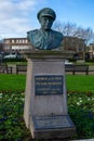 A statue of Admiral of the fleet Lord John Fieldhouse in Gosport Hampshire