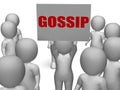 Gossip Board Character Means Secret Whispering