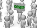 Gossip Board Character Shows Secrets And Royalty Free Stock Photo