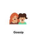 gossip, female color icon. Element of friendship icon. Premium quality graphic design icon. Signs and symbols collection icon for