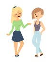 Gossip girls vector illustration. Royalty Free Stock Photo