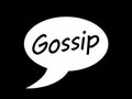 Gossip - speech bubble. Slander, hearsay and negative personal rumors. Royalty Free Stock Photo