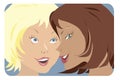 Gossiping women Royalty Free Stock Photo