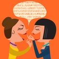 Gossiping Women Royalty Free Stock Photo