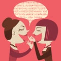 Gossiping Women Royalty Free Stock Photo