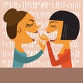Gossiping Women Royalty Free Stock Photo