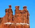 3 Gossips rock Formation, Arches National Park, Utah Royalty Free Stock Photo