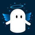 halloween ghost angel icon nimb Royalty Free Stock Photo