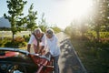 Got wheels, will travel. a senior couple going on a road trip. Royalty Free Stock Photo