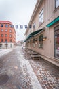 Goteborg, Vastra Gataland, Sweden - Haga, city district in Gothenburg, picturesque wooden houses, 19th century-atmosphere and