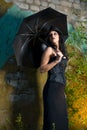 Goth Girl With Umbrella