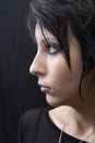 Goth Woman Profile Portrait Royalty Free Stock Photo