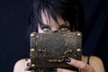 Goth woman's treasure box