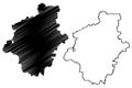 Gotha district Federal Republic of Germany, rural district, Free State of Thuringia map vector illustration, scribble sketch