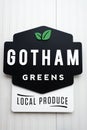 Gotham Greens entrance logo in Brooklyn, New York City - December 8, 2016 Royalty Free Stock Photo