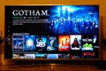 Gotham - Netflix television screen with popular series choice. Movies