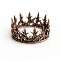 Gothcore Inspired Bronze Crown On White Background