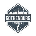 Gothemburg Sweden Travel Stamp Icon Skyline City Design Tourism. Seal Vector Passport. Royalty Free Stock Photo