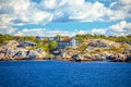 Gothenburg archipelago islands waterfront view Royalty Free Stock Photo