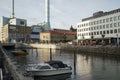 Gothenburg Sweden. circa August 2022: Canal and square at street named Rosenlund