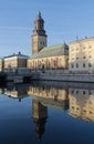 Gothenburg Sweden. circa December 2017: Christinae Church and canal.