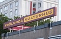 Gothenburg - Sweden. Circa July, 2023: Sign on roof top with text \