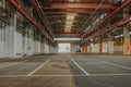 Gothenburg Sweden. circa June, 2018: Old shipyard warehouse now used for parking. Royalty Free Stock Photo