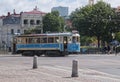 Gothenburg - Sweden. Circa June, 2023: Old tram i front of square named \