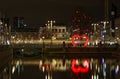 Gothenburg Sweden. circa November, 2022: Glowing heart sculpture in Gothenburg city.