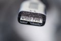 Closeup of a USB3 micro-B connector.. Royalty Free Stock Photo