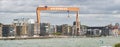 GOTHENBURG, SWEDEN - JUNE 30, 2019: Gothenburg Landmark Eriksbergs Crane in the Old Shipyard Area. Royalty Free Stock Photo