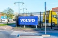 GOTHENBURG, SWEDEN - MAY 08, 2018: Volvo Sign in Gothenburg. Volvo manufactures trucks, buses and construction machinery