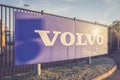 GOTHENBURG, SWEDEN - MAY 08, 2018: Volvo Sign in Gothenburg. Volvo manufactures trucks, buses and construction machinery