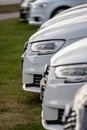 Long row of used cars for sale.. Royalty Free Stock Photo