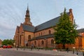 The gothic Abbey church of St. Peter in red brick
