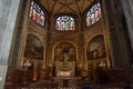 The gothic altar choir in the church Saint Eustache in Paris Royalty Free Stock Photo